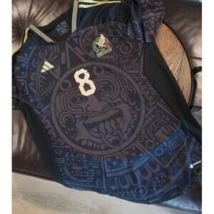 Travis Scott x Adidas Mexico Soccer Jersey Limited Edition Aztec Print Size: 2XL